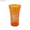 Copo plastico space 400 ml laranja neon translúcido - Foto 2