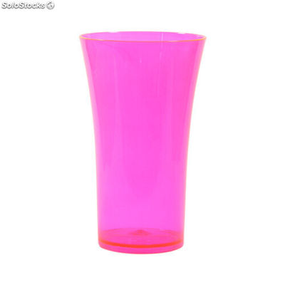 Copo plastico space 400 ml rosa neon translúcido