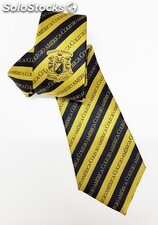 Corbata escolar con logotipos tejidos