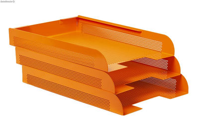 Corbeille à courrier. Couleur orange (3 unités) - Sistemas David