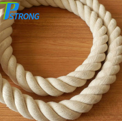 cordón de algodón blanco torcido cuerda de algodón