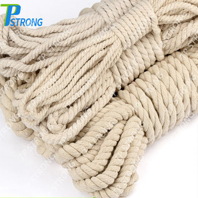 cordón de algodón blanco torcido cuerda de algodón - Foto 2