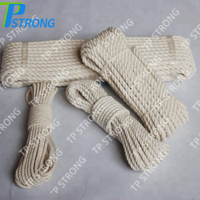 cordón de algodón blanco torcido cuerda de algodón - Foto 4