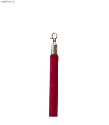 Cordón liso de 1,5 metros para poste separador de cordón (Rojo) - Sistemas David
