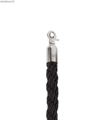 Cordón trenzado de 1,5 metros para poste separador de cordón (Negro) - Sistemas - Foto 2