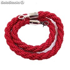 Cordón trenzado de 2,5 metros para poste separador de cordón (Rojo) - Sistemas