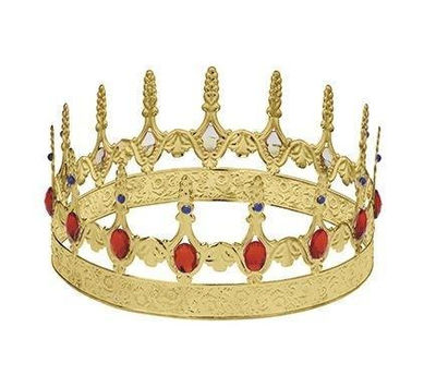 Corona rey metal con pedreria rf. 2435