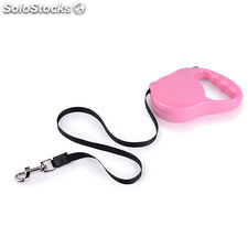 Correa Extensible Plástico Color rosa para Perro Pasear