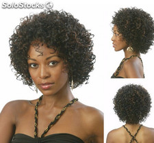 Cortas pelucas sintéticas peluca corta enroscada rizada para afro peluca barata