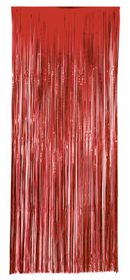 Cortina metalizada rojo 1X2,40 mts, 12