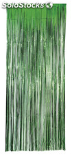 Cortina metalizada verde 1X2,40 mts, 12