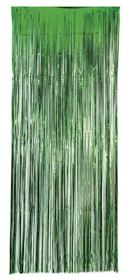 Cortina metalizada verde 1X2,40 mts, 12