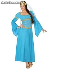 Costume adulte Dame Médiéval bleue Taille XS/S, M/L et XL