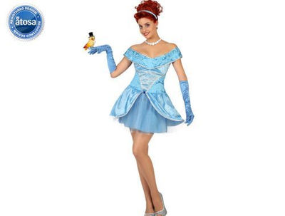 Costume Adulte de Princesse Bleue &quot; Cendrillon &quot; Taille S et M/L