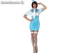 Costume Adulte Hotesse de L&#39;air Bleu Taille 38/40 et 42/44