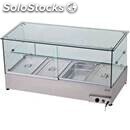 Countertop bain-marie display - mod. bmv - stainless steel frame - temperature