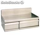 Countertop worktop unit - mod. pl10 - n. 2 drawers with n. 3 pans - dimensions