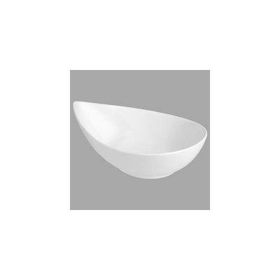 Coupelle en forme goutte - 21 x 16 cm - porcelaine - blanc