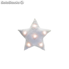 Coussin led en forme d&#39;étoile - l 42 x h 42 cm - blanc
