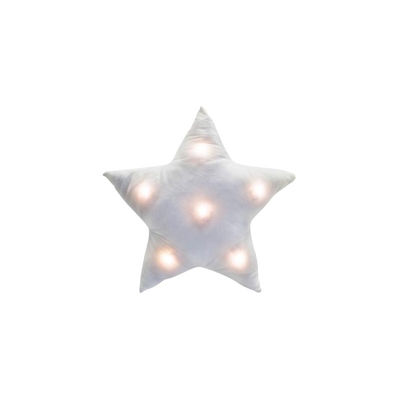 Coussin led en forme d&#39;étoile - l 42 x h 42 cm - blanc