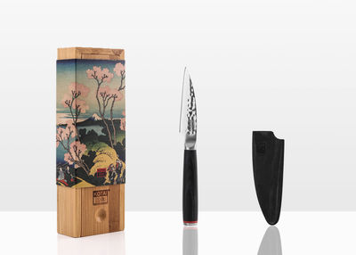 Couteau d&amp;#39;office KOTAI avec saya et boîte en bambou - lame 10 cm - Photo 2