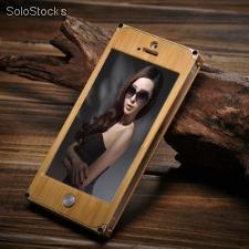 Cover in bambu e metallo per iphone 5/5s