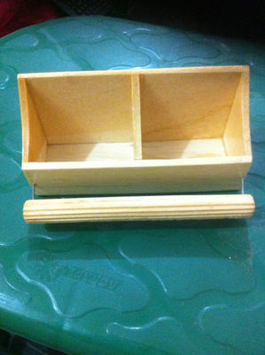 Coxinho p\ gaiola em madeira caixeta, 160, 135 e 90mm - espelho p\gaiola - Foto 2