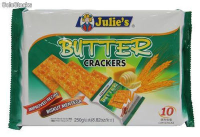 Cracker julies sabor mantequilla, dulces y trigo
