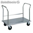 Crate trolley - mod. cpb1472 - stainless steel sheet base - double handle -