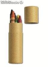 crayon en tubo de carton set de arte utiles escolares