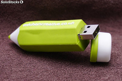 Crayon vert USB Mémoire bâton stylo lecteur livrer de l&amp;#39;usine avec votre logo - Photo 4