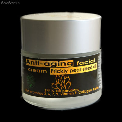 Creme facial dia Anti-envelhecimento sementes de figo da india 100%natural spf15