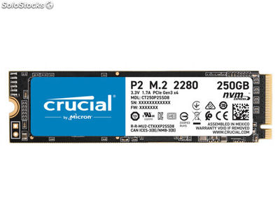 Crucial P2 - 250 GB - m.2 - 2100 mb/s CT250P2SSD8