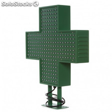 Cruz de Farmacia led 50x50cm Verde IP65 para exterior Control Remoto