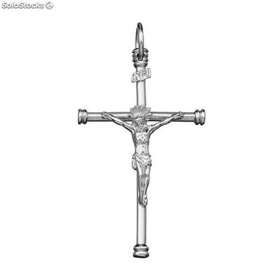 Cruz para colgante de plata de ley 38 x 23 Cruz Clásica con Cristo