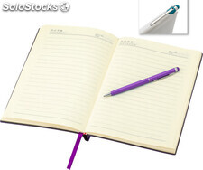 Cuaderno A5 PU con marcapáginas y porta bolígrafos