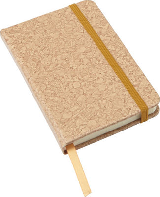 Cuaderno A6 aspecto corcho con goma y marca páginas