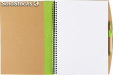 Cuaderno de cartón reciclado con bolígrafo