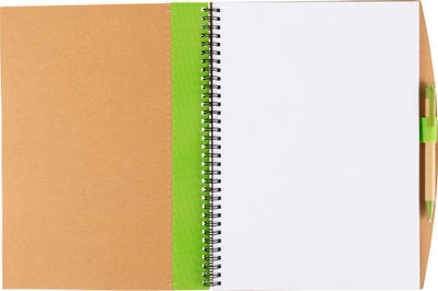 Cuaderno de cartón reciclado con bolígrafo
