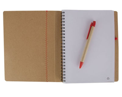 Cuaderno de cartón reciclado con bolígrafo &amp;quot;Recikla - Foto 2