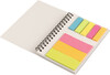 Cuaderno de espiral con notas adhesivas