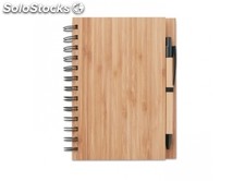 Cuaderno de notas de bambú