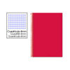 Cuaderno Espiral Folio Cuadrícula 4mm 75g (Tapa Dura) - Rojo