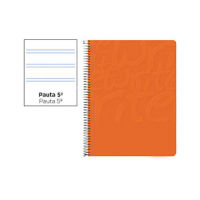 Cuaderno Espiral Folio Pautado 2.5mm 75g (Tapa Blanda) - Naranja