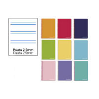Cuaderno Espiral Folio Pautado 2.5mm 75g (Tapa Dura) - Surtido de colores