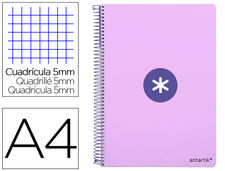 Cuaderno espiral liderpapel a4 micro antartik tapa dura 80h 100 gr cuadro 5 mm