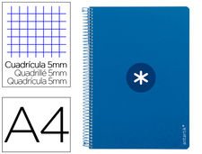 Cuaderno espiral liderpapel a4 micro antartik tapa dura 80h 100gr cuadro 5mm sin