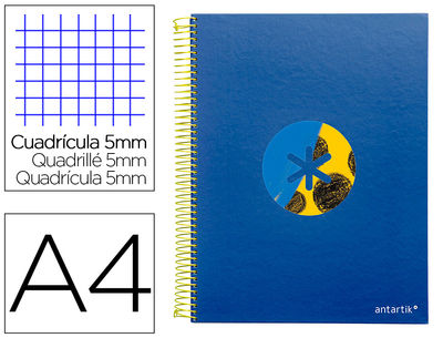 Cuaderno espiral liderpapel a4 micro antartik tapa forrada120h 100 gr cuadro 5