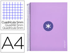 Cuaderno espiral liderpapel a4 micro antartik tapa forrada120h 100 gr cuadro 5mm