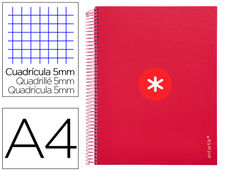 Cuaderno espiral liderpapel a4 micro antartik tapa forrada120h 100 gr cuadro 5mm
